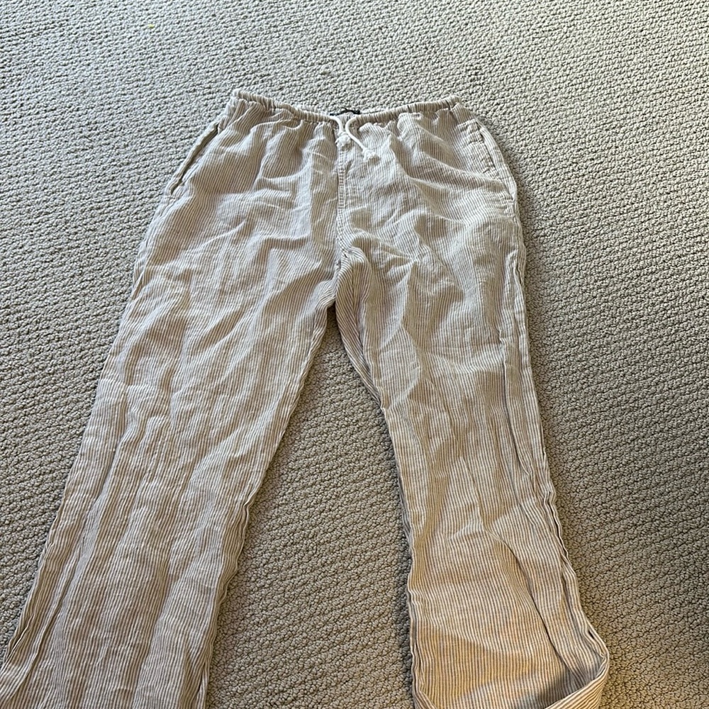 beandy melville linen striped pants